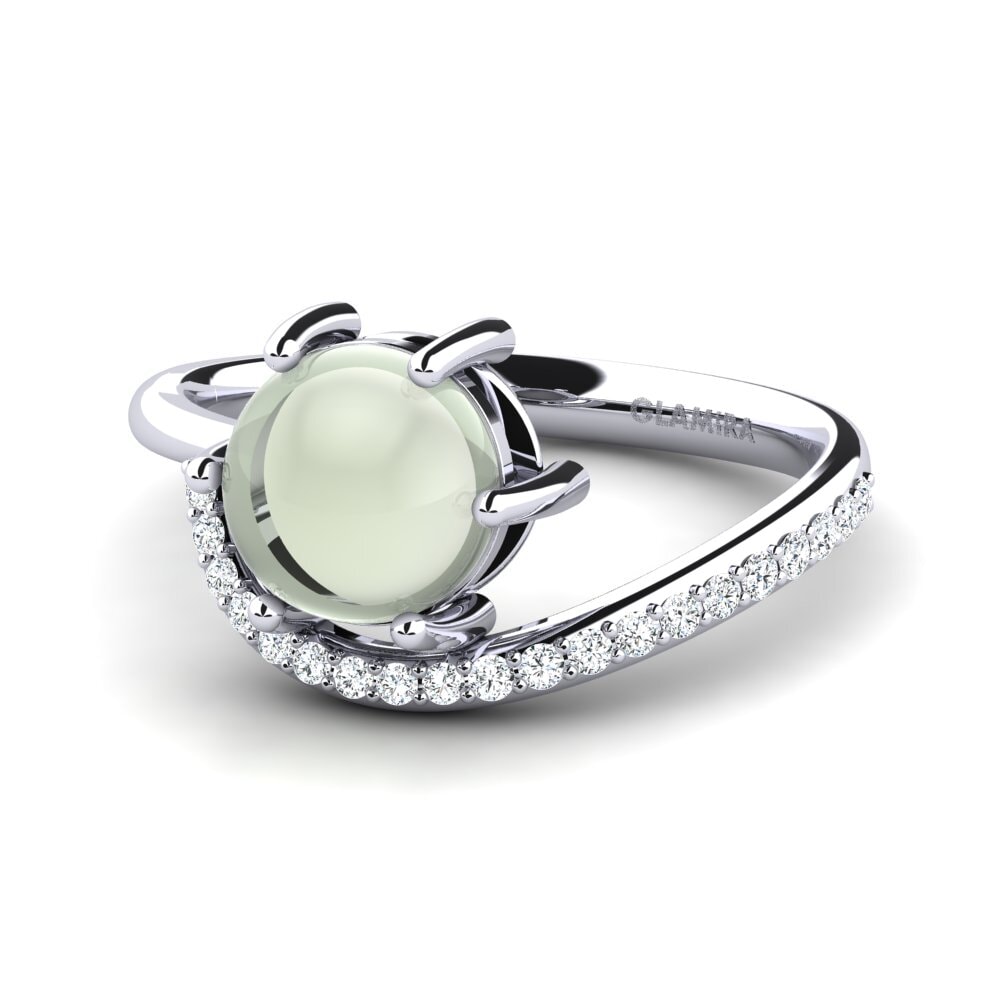 Amatista Verde Cabujón Anillo Giancinda