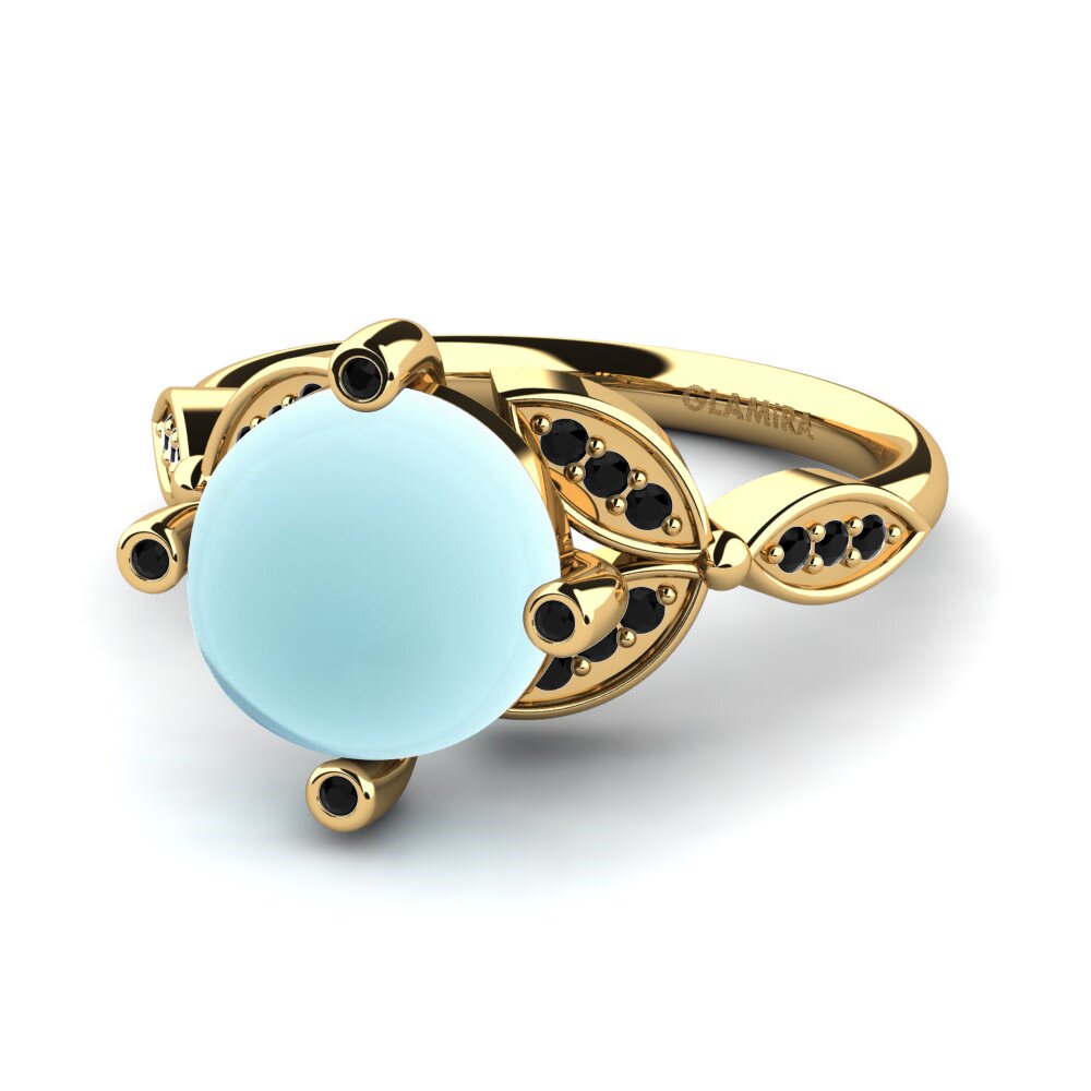 Aguamarina Cabujón Anillo Gianella