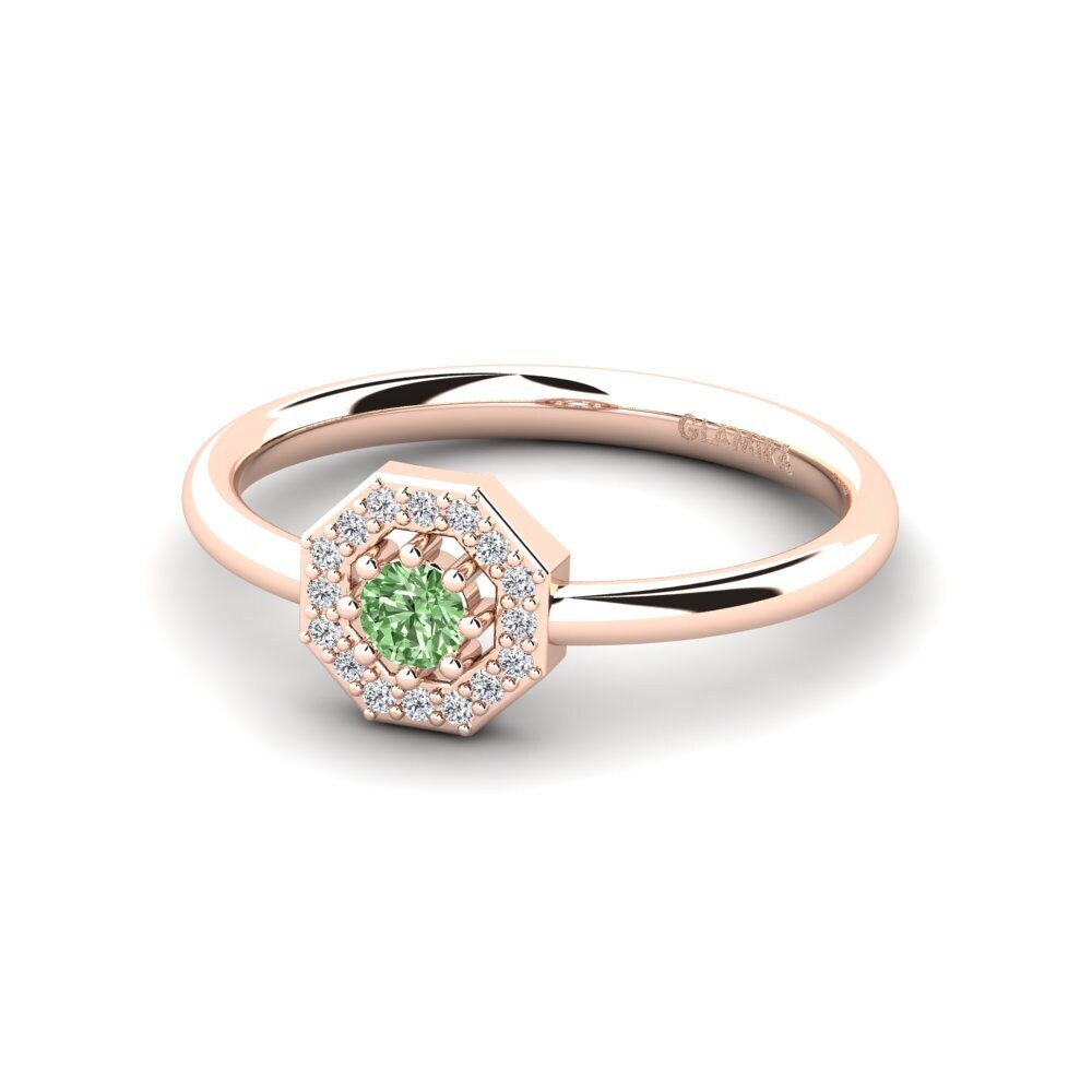 Diamante Verde Anillo de compromiso Gilberte