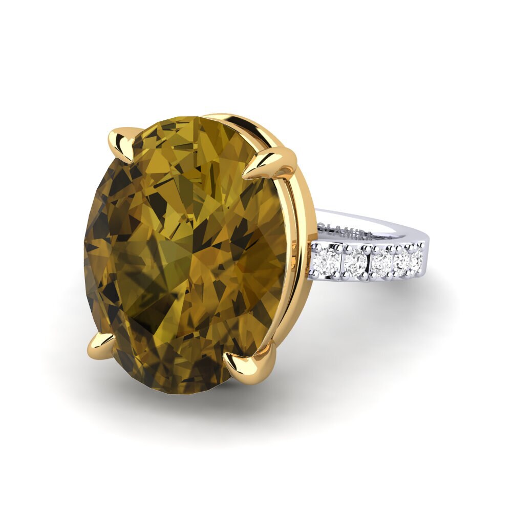 18k Oro Blanco / Amarillo Anillo Gillian