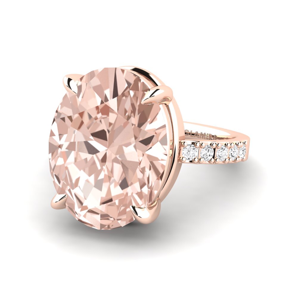 9k Rose Gold Morganite Ring Gillian