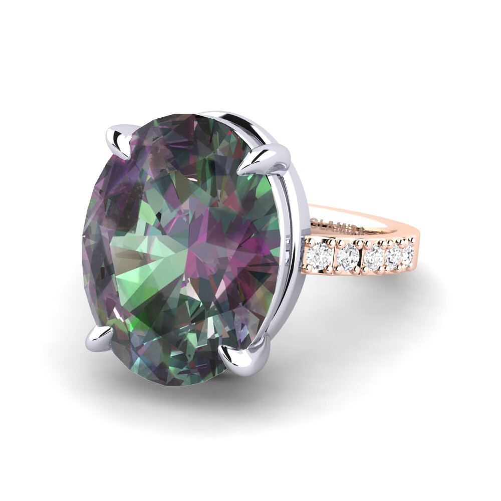 18ct Rose & White Gold Ring Gillian