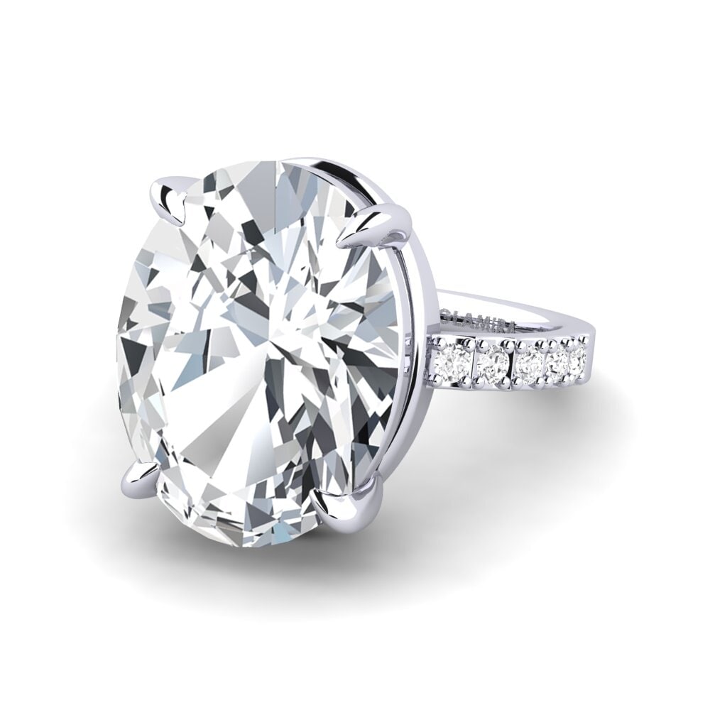 White Zircon Ring Gillian