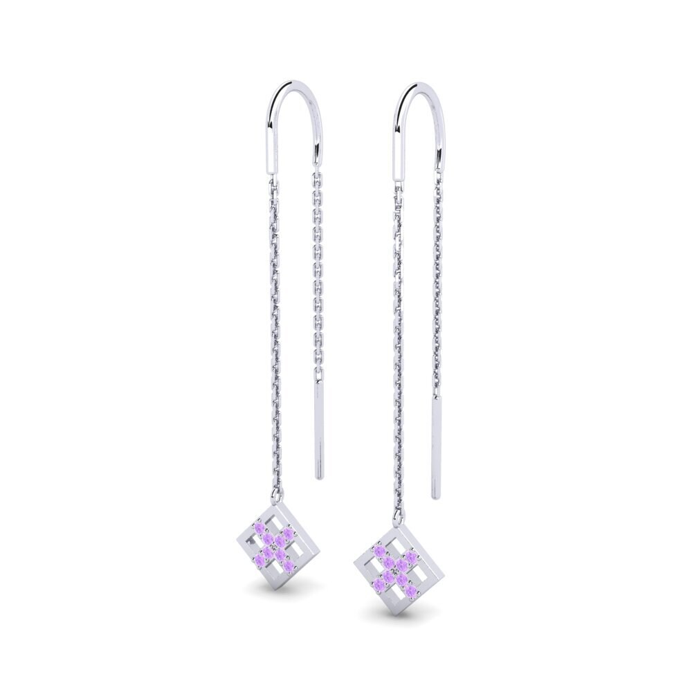 Weißgold 750 Amethyst Damen ohrring Gillianec