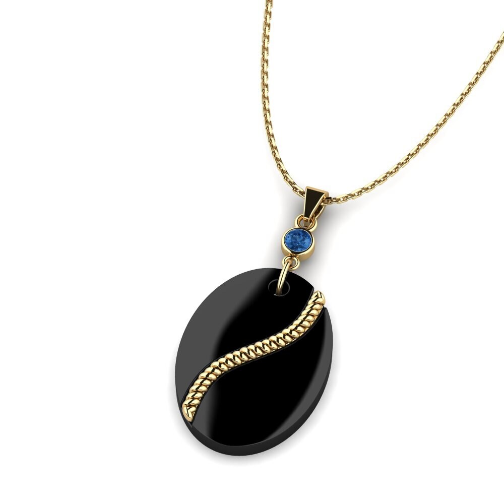 Circonita Azul Oscuro Colgante de Mujer Gilpatrick