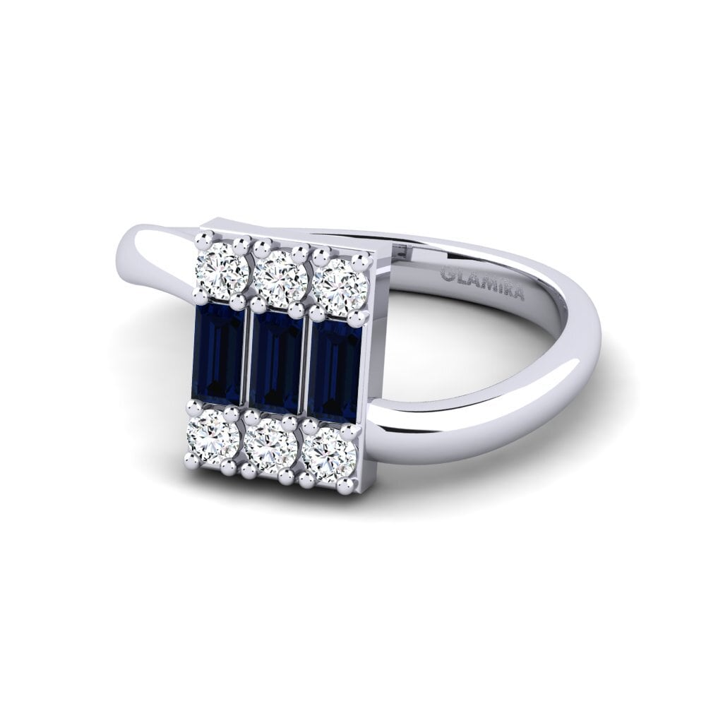Baguette Zafiro Anillo Gisco