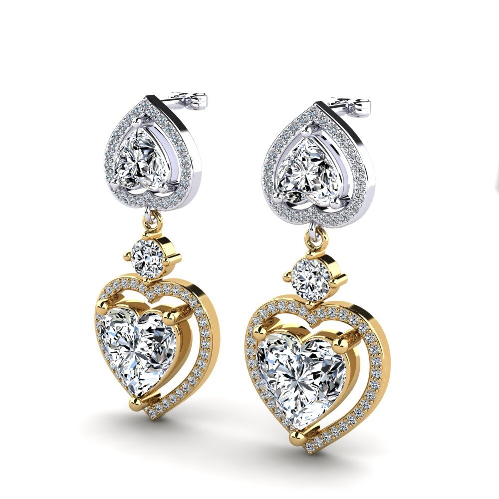 14ct Yellow & White Gold Women's Earring Gisele