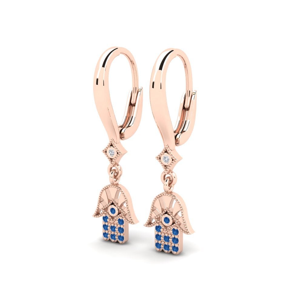 sapphire-zirconia ต่างหู Gisteol