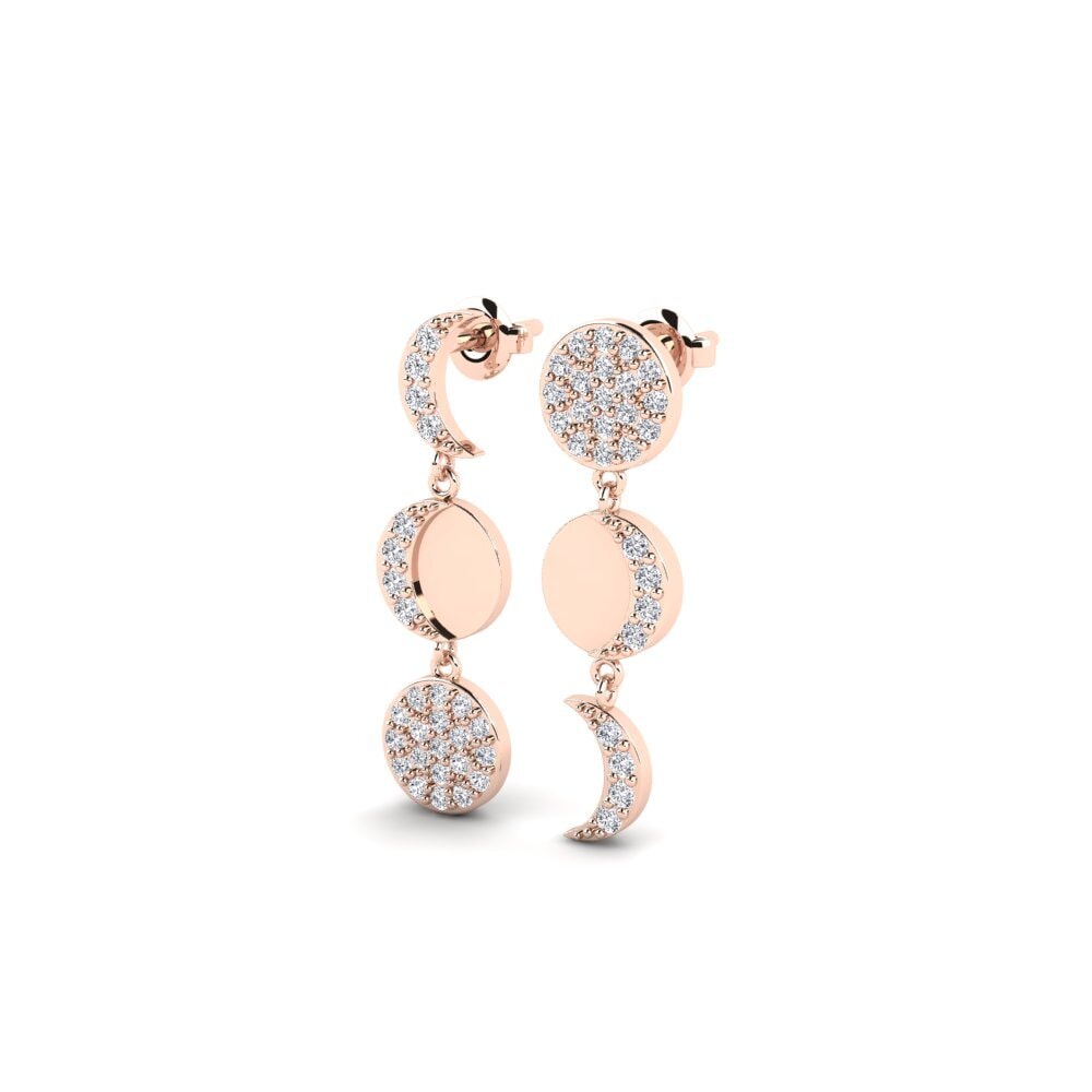 14ct Rose Gold Women's Earring Giza