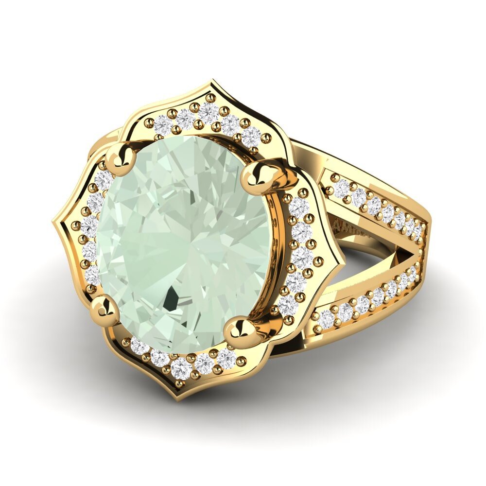 18k Oro Amarillo Anillo Gizella