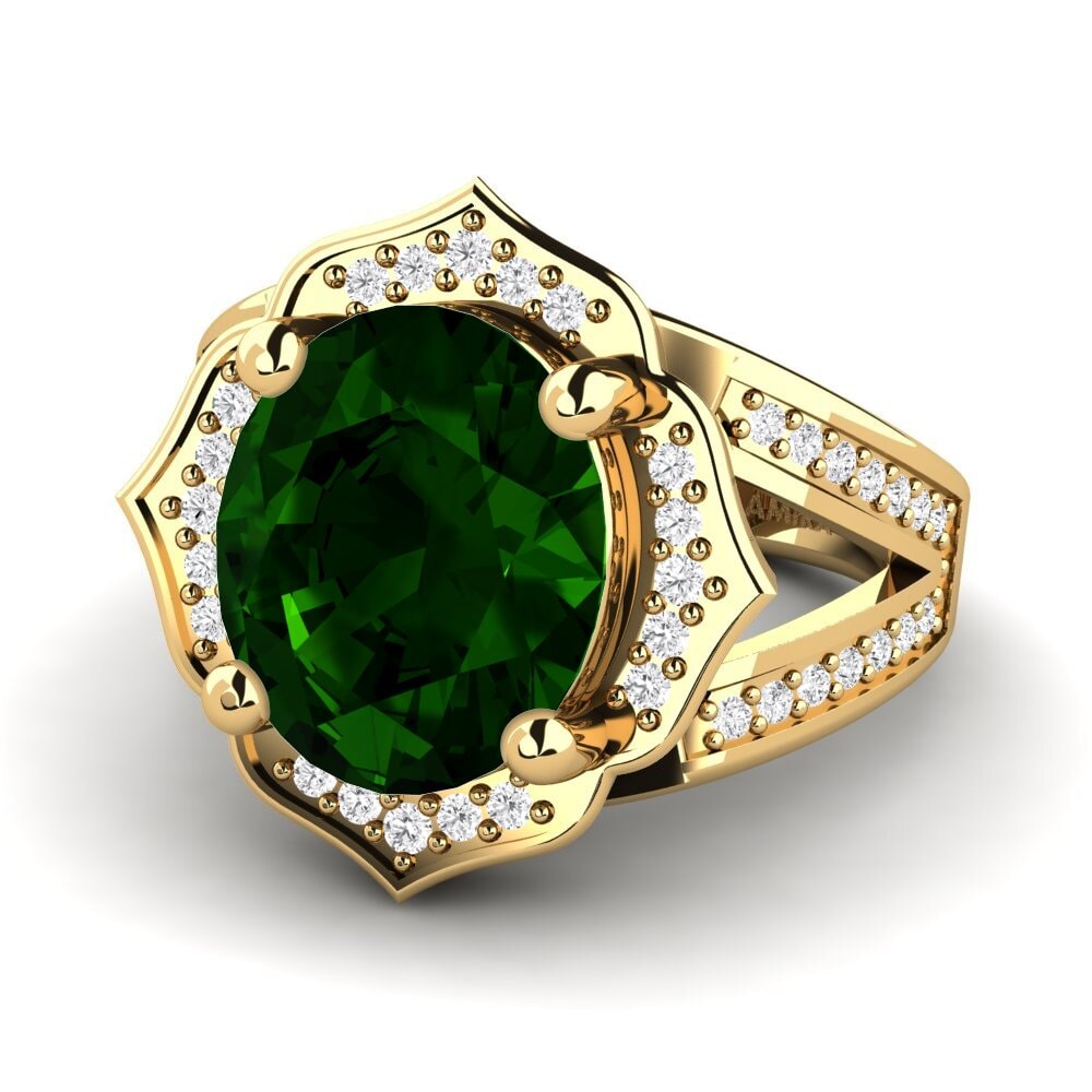 14k Oro Amarillo Anillo Gizella