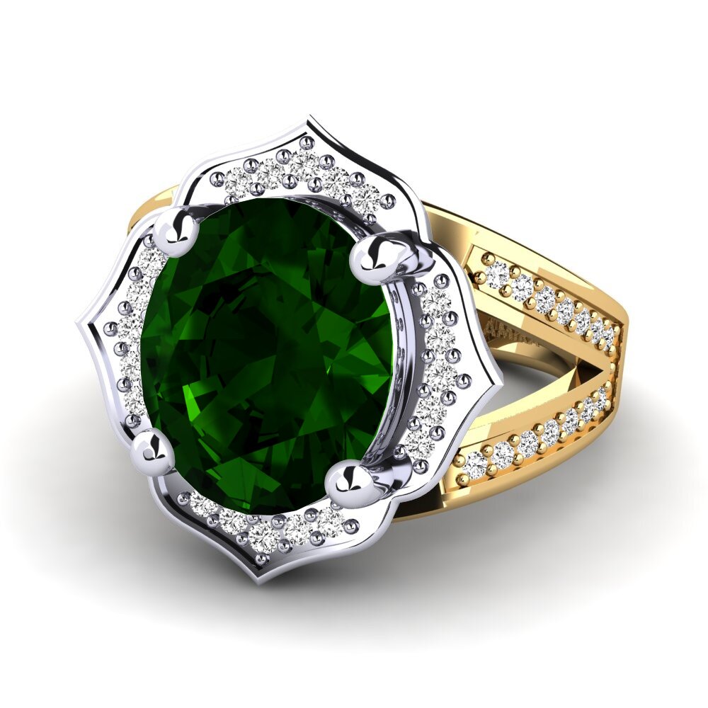 Turmalina verde Anillo Gizella