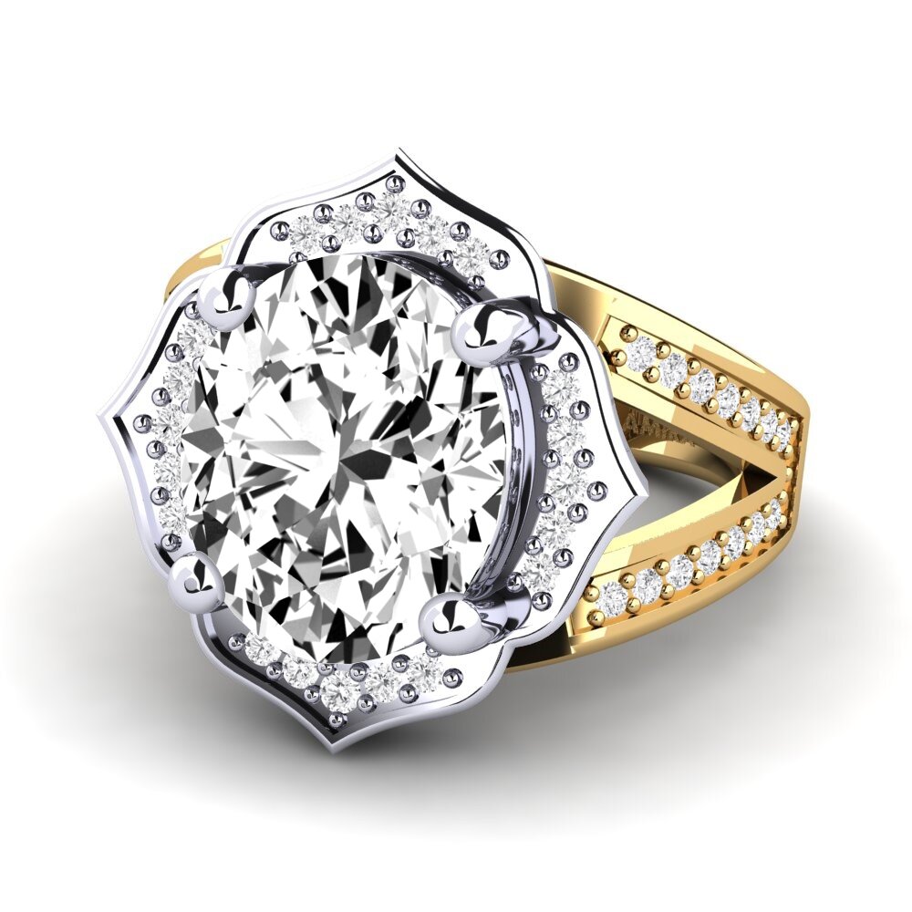 18k Oro Amarillo/Blanco Anillo Gizella