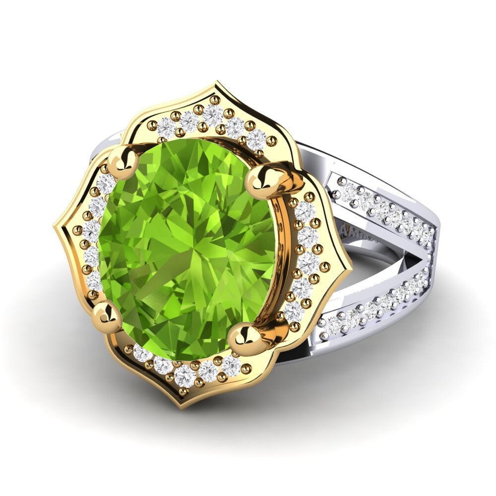 18k Oro Blanco / Amarillo Anillo Gizella