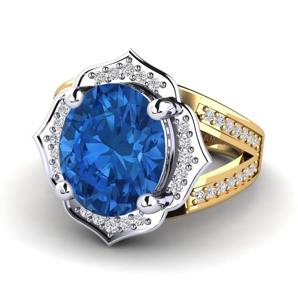 Dark Blue Zirconia Ring Gizella