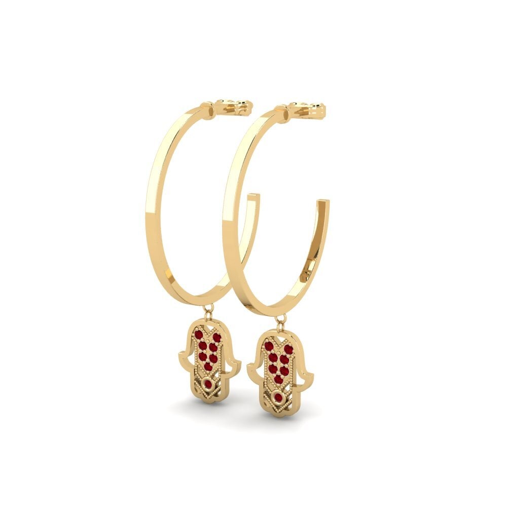 ruby-zirconia ต่างหู Glacies