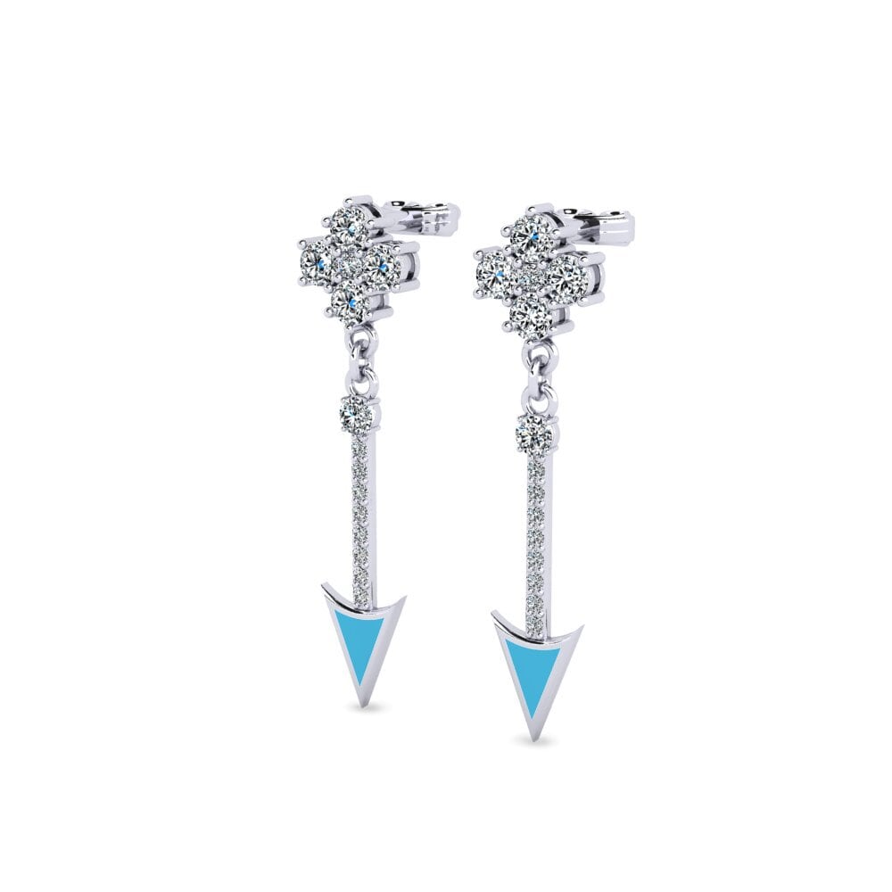 950 Platin Damen ohrring Gladder