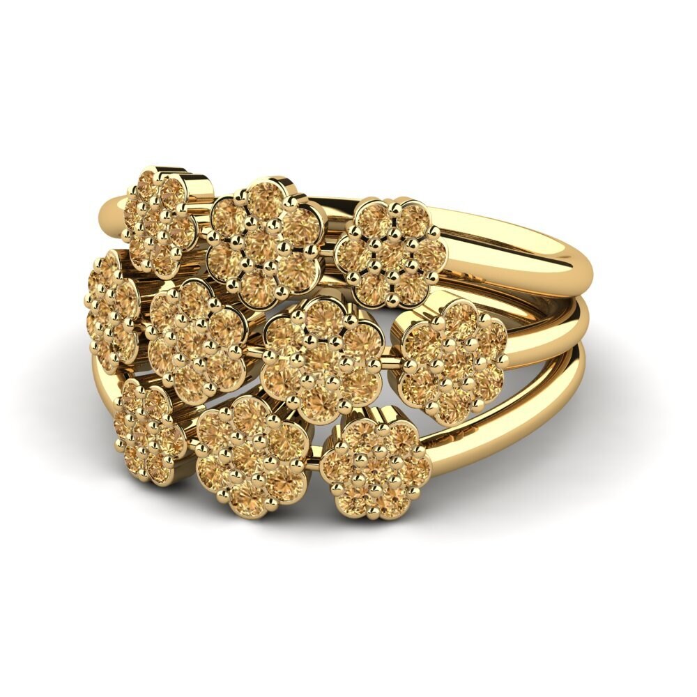 Diamante café Anillo Gladiolo