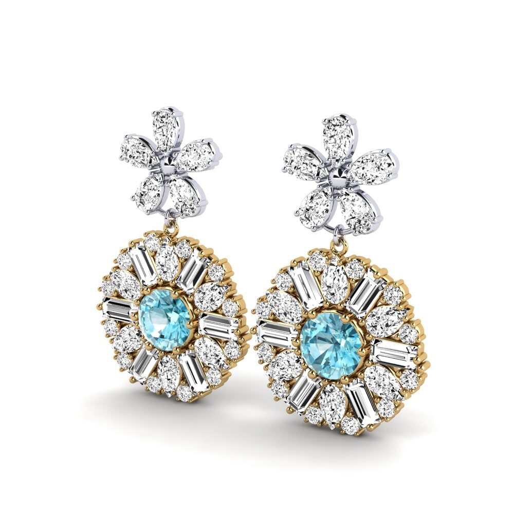 Circón Azul Pendiente de mujer Glatt