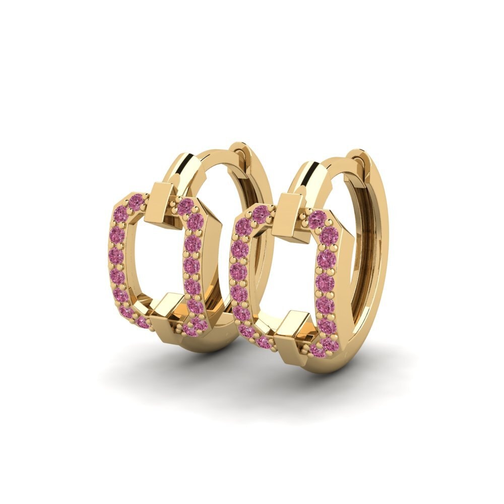 Granate Rhodolite Pendiente de mujer Gleewen