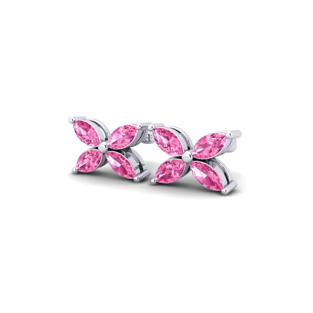 Marquise Pink Sapphire Women's Earring Glenn