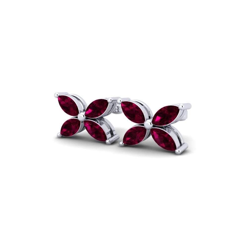 Granate Rhodolite Pendiente de mujer Glenn