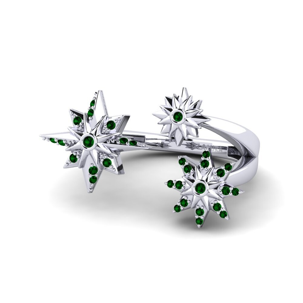 emerald-zirconia แหวน Globular Cluster