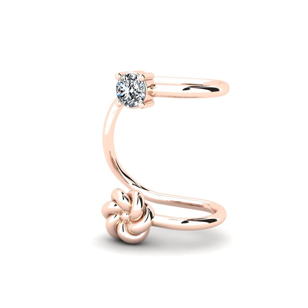 14K Rood Goud Dames Oorbellen Glycine