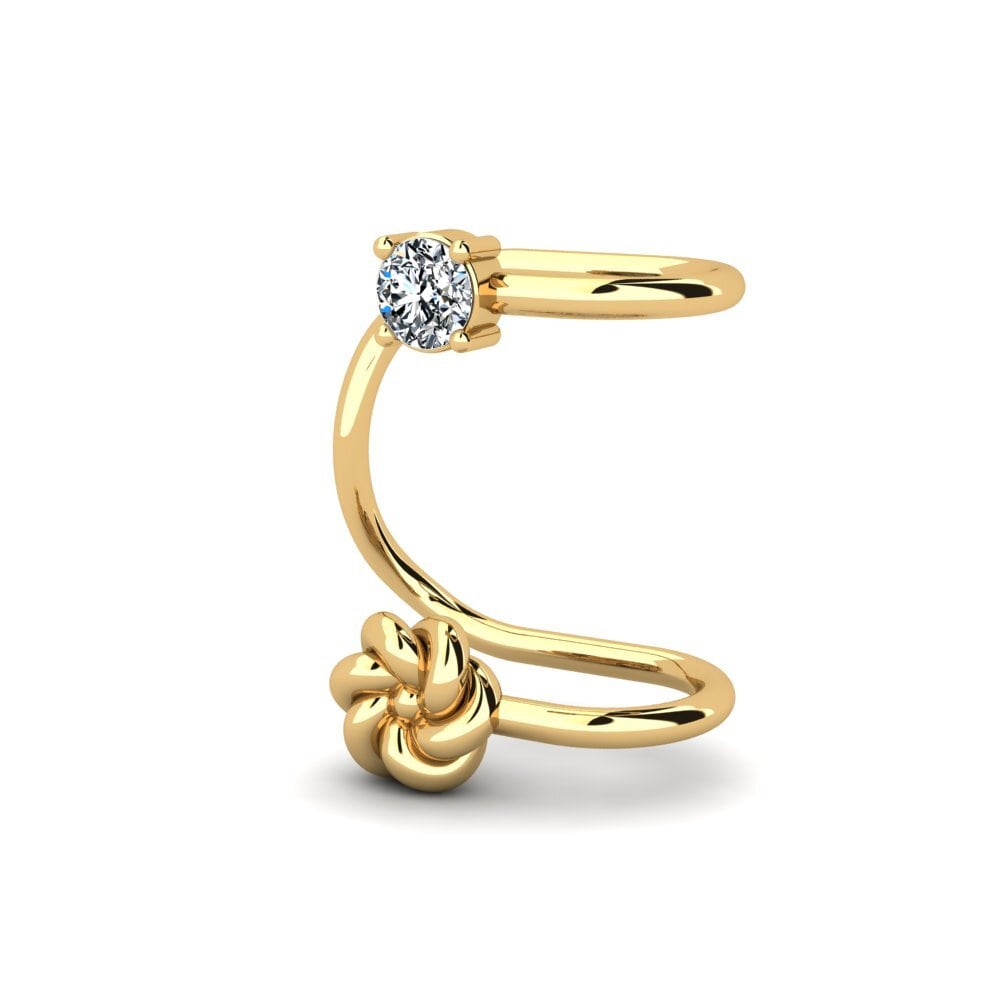 14k Oro Amarillo Pendiente de mujer Glycine