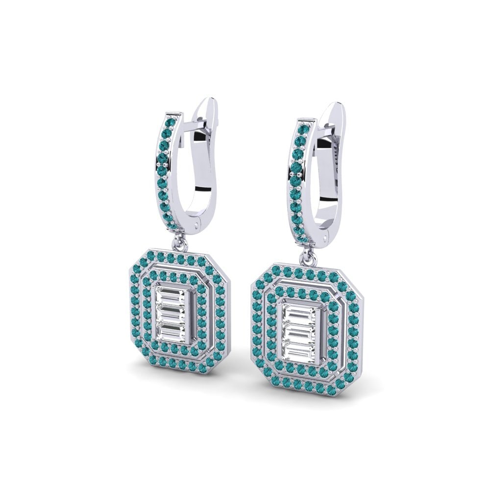 Blue Diamond Women's Earring Goatskin