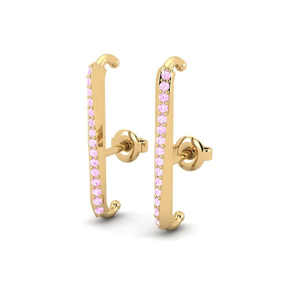Safira Rosa Brincos Feminino Gobal