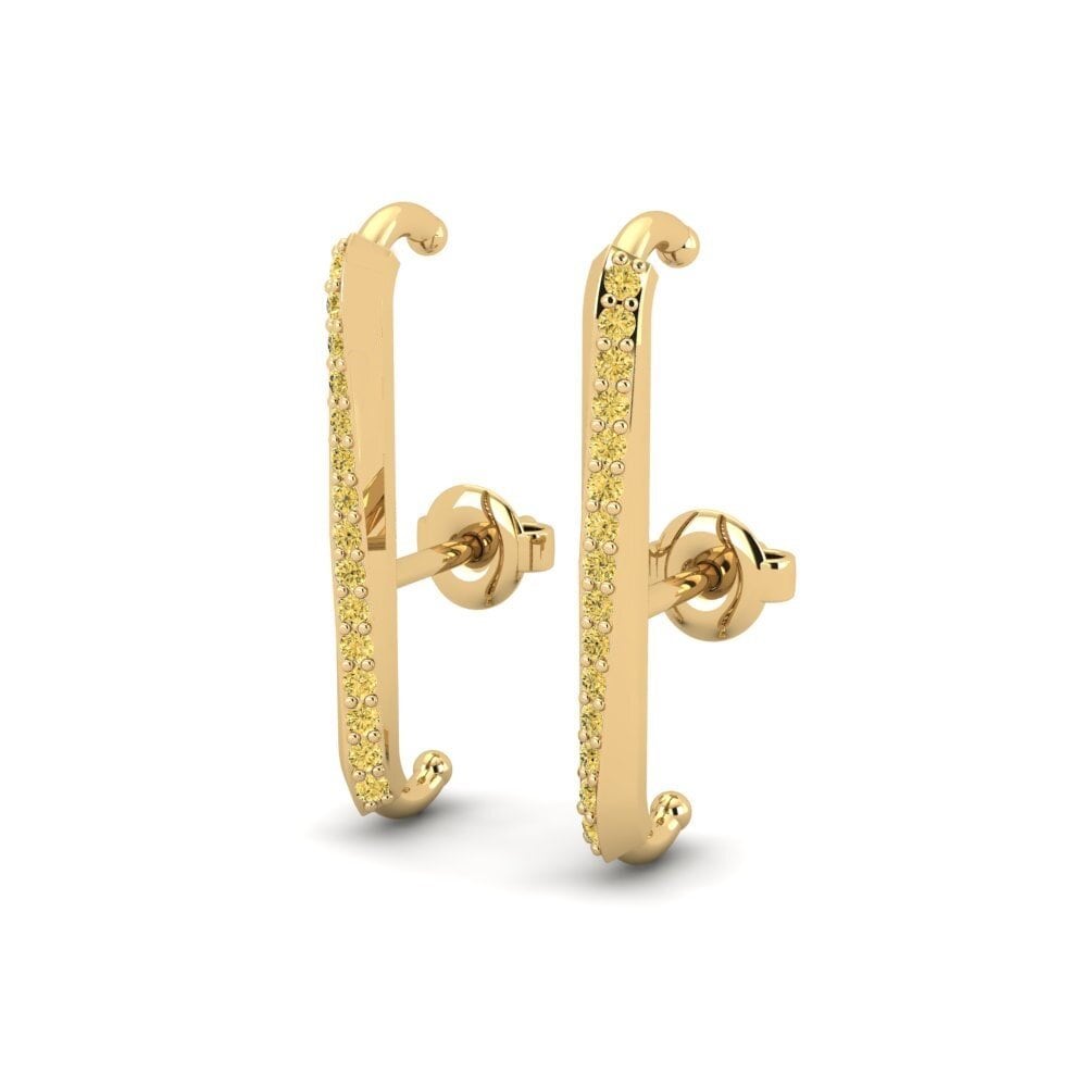 Yellow Diamond Women's Earring Gobal