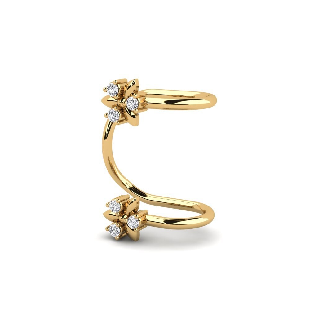 14ct Yellow Gold Lab Grown Diamond Women's Earring Godasse