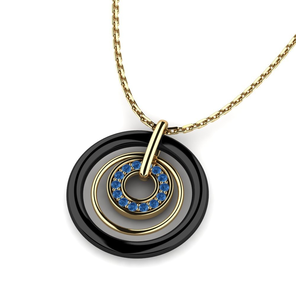 Circonita Azul Oscuro Colgante de Mujer Godina