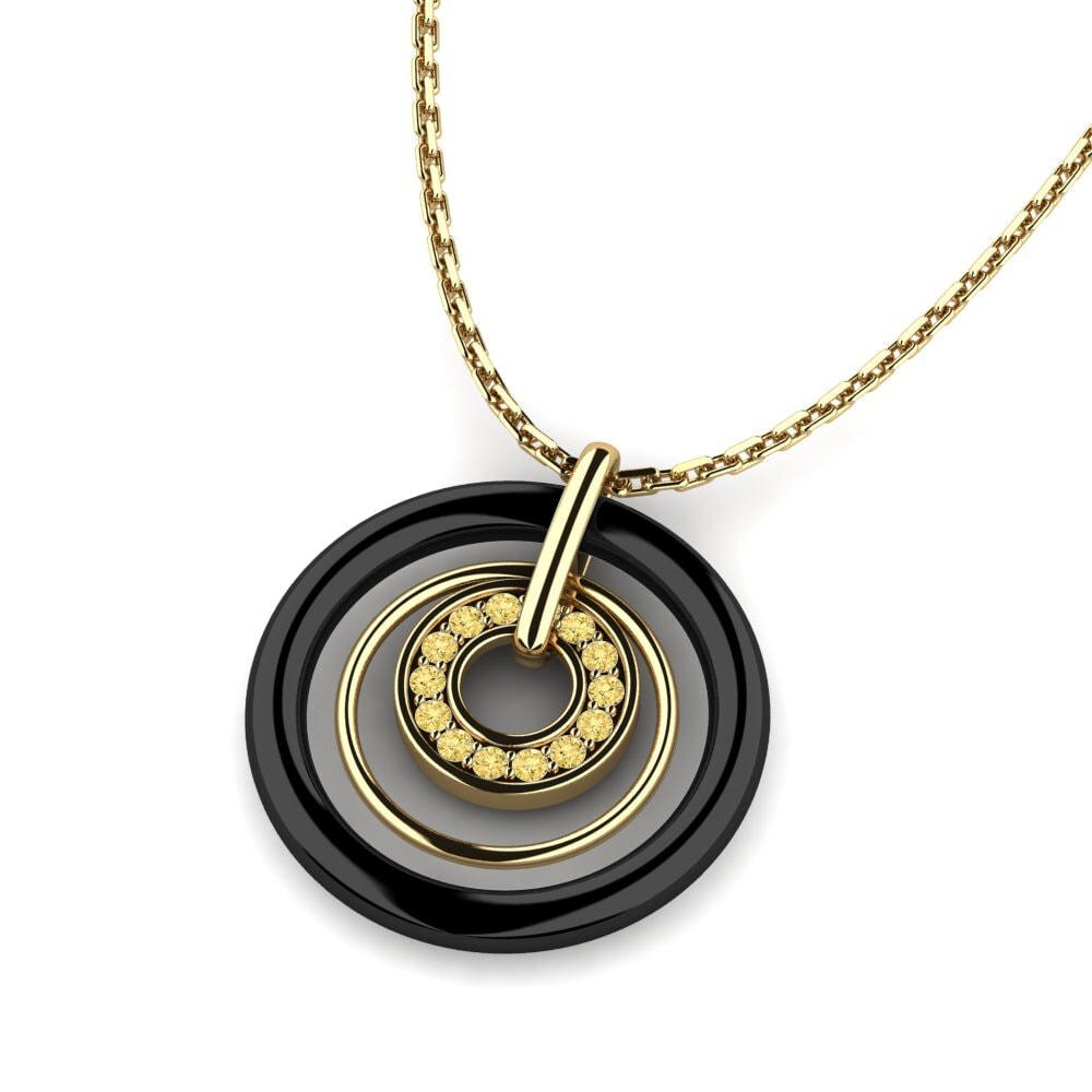 Diamante Amarillo Colgante de Mujer Godina