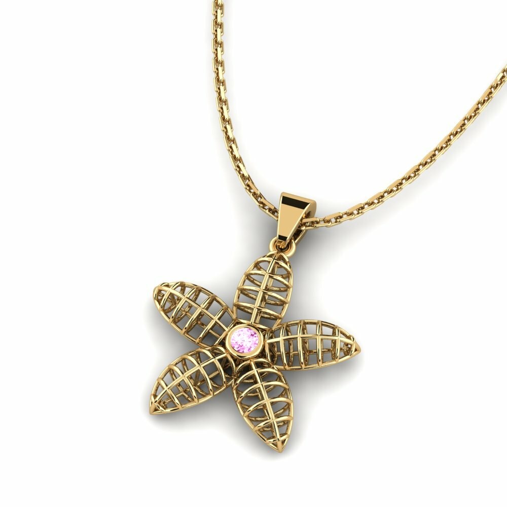 Roze Saffier Dames Hanger Goemona