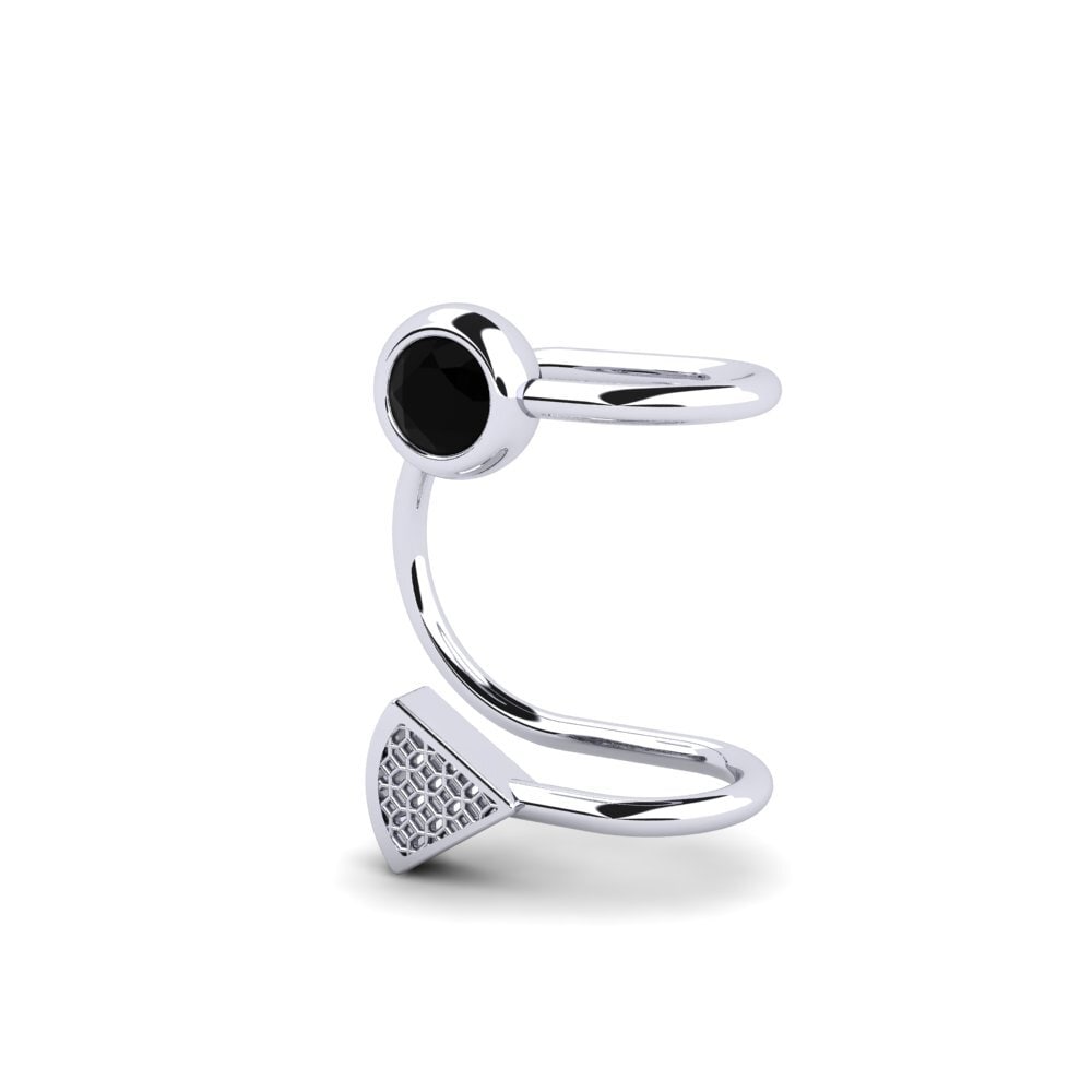 Argento 925 Diamante Nero Orecchino da donna Goncalves