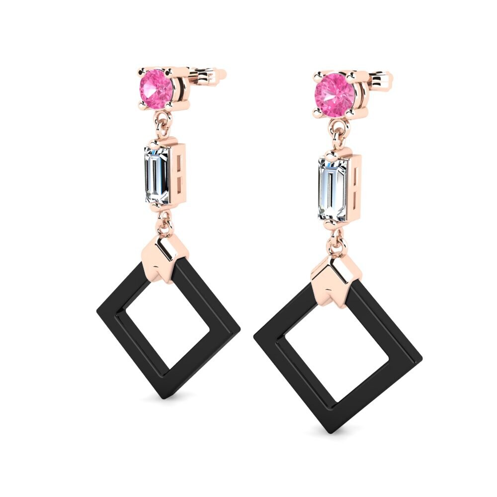 Safira Rosa Brincos Feminino Gosse