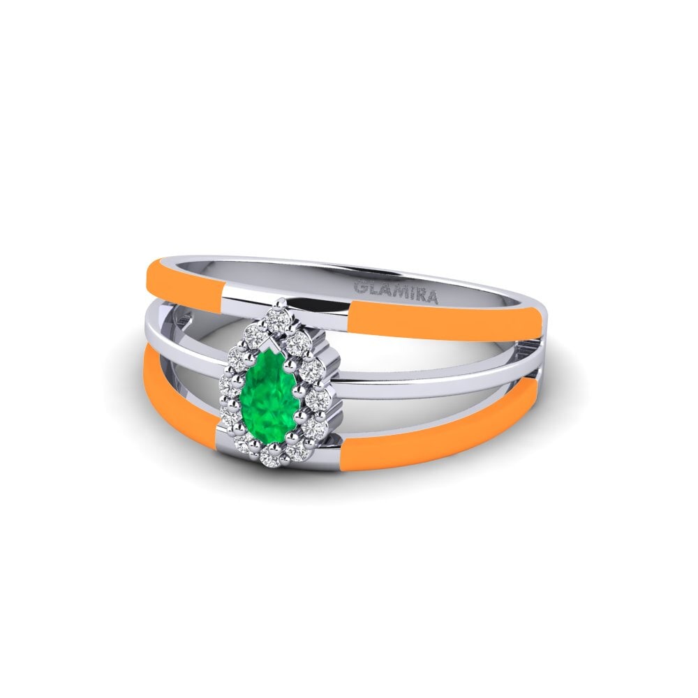 Weiß-Silber Ring Gost