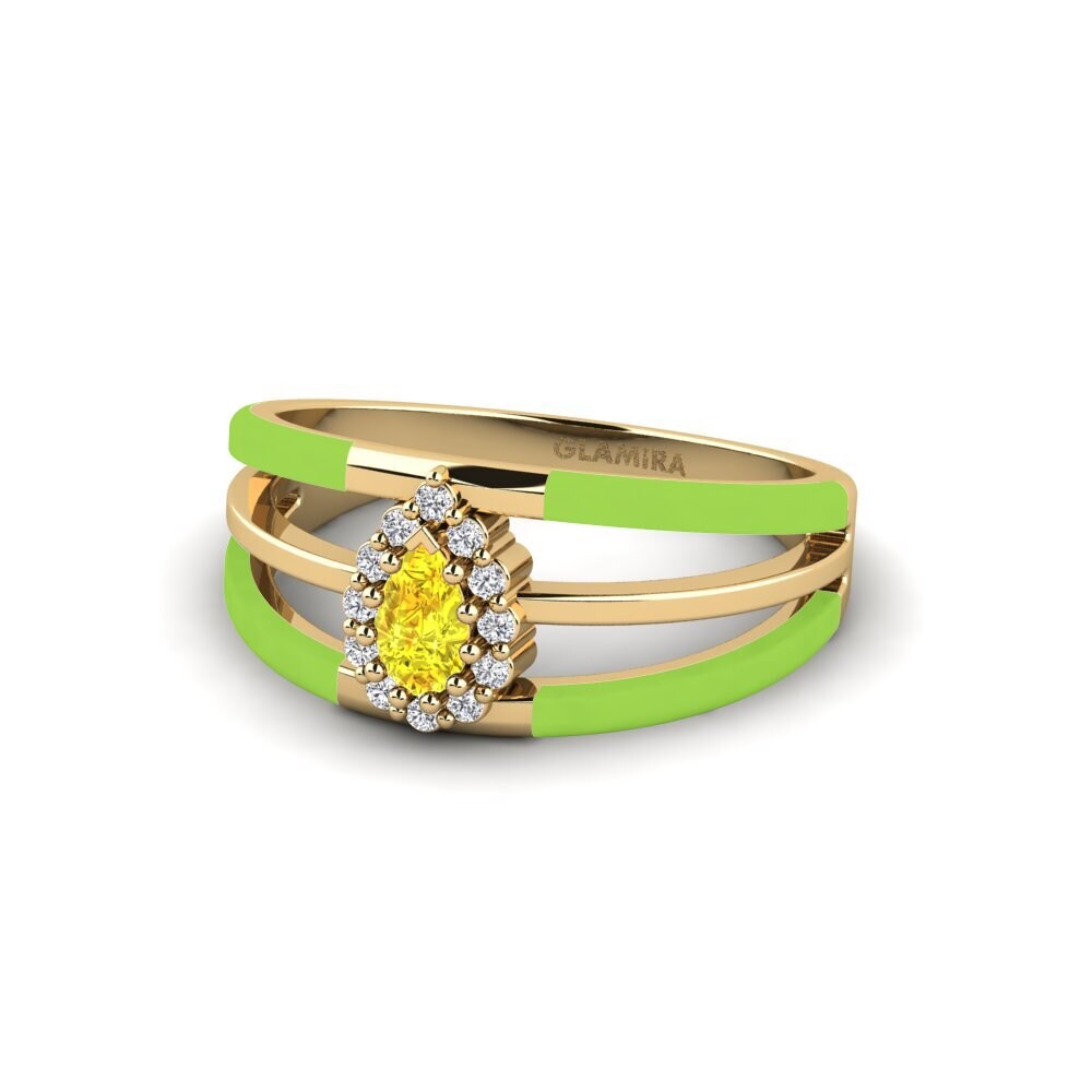 Zafiro amarillo Anillo Gost