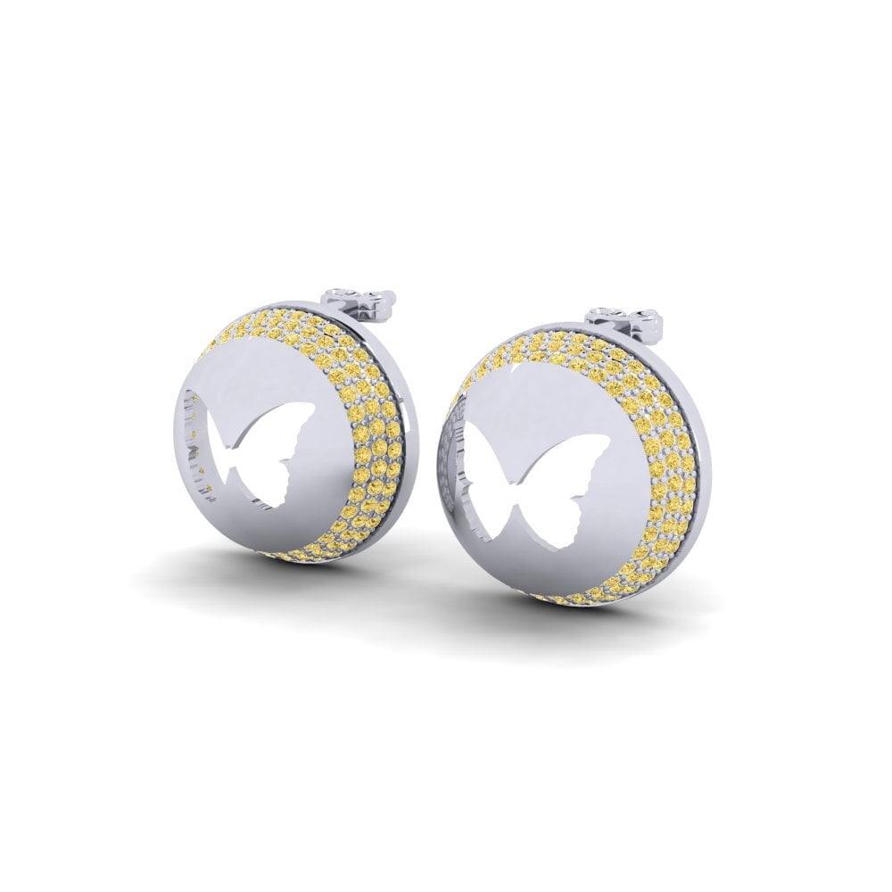 Yellow Diamond Women's Earring Goujon