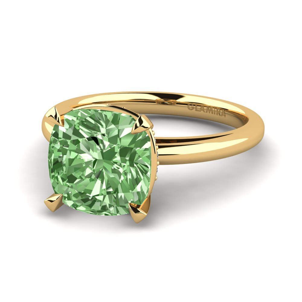 Diamante Verde Anillo de compromiso Govinda