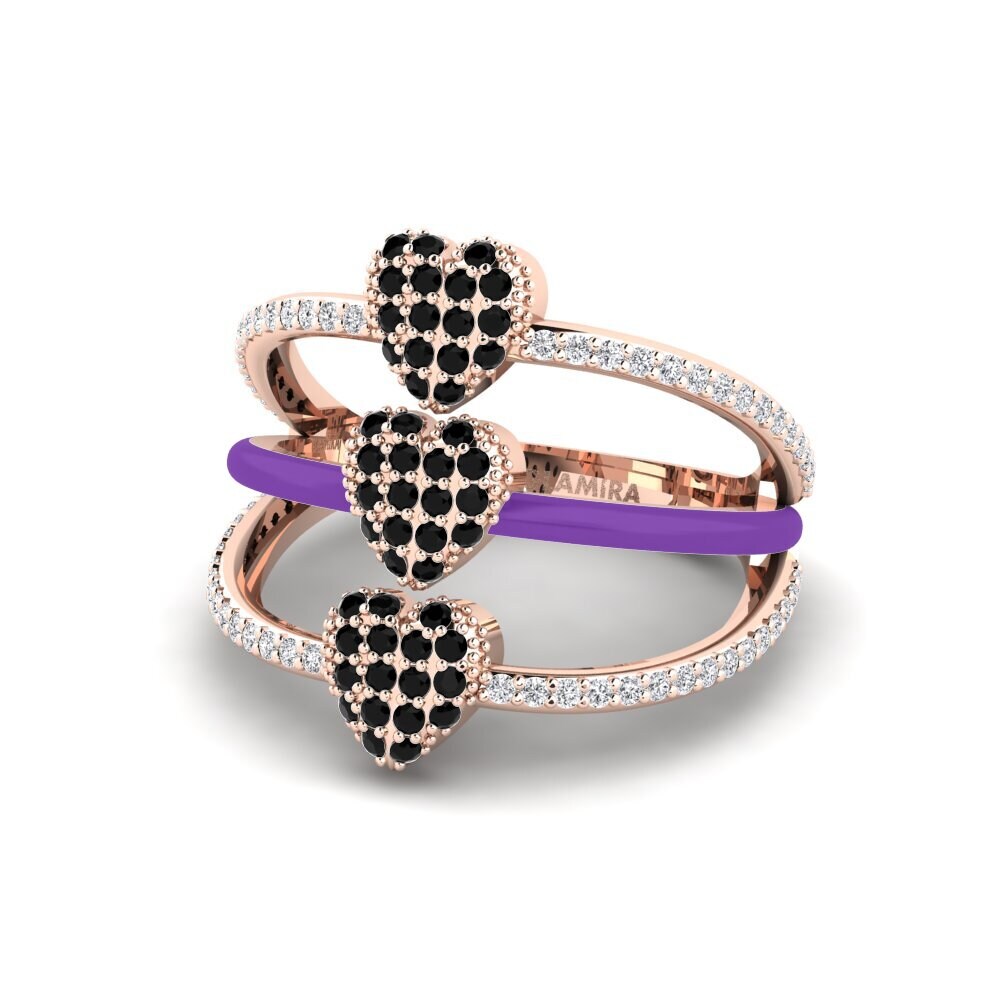 Zafiro negro Anillo Gozoa