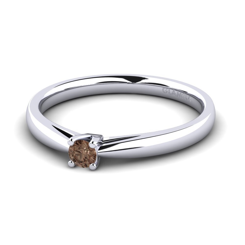 Cuarzo humo Anillo de compromiso Grace 0.1crt