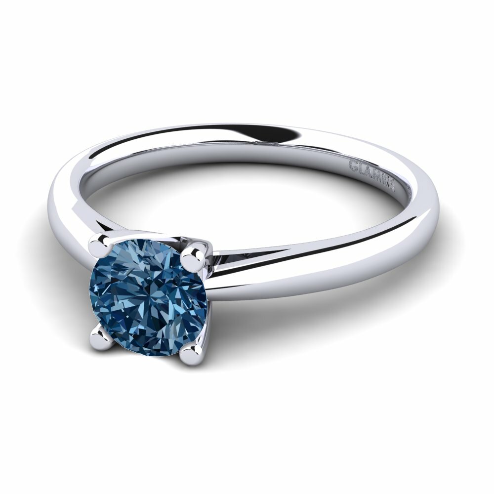 Anillo de compromiso Grace 1.0crt Diamante Azul