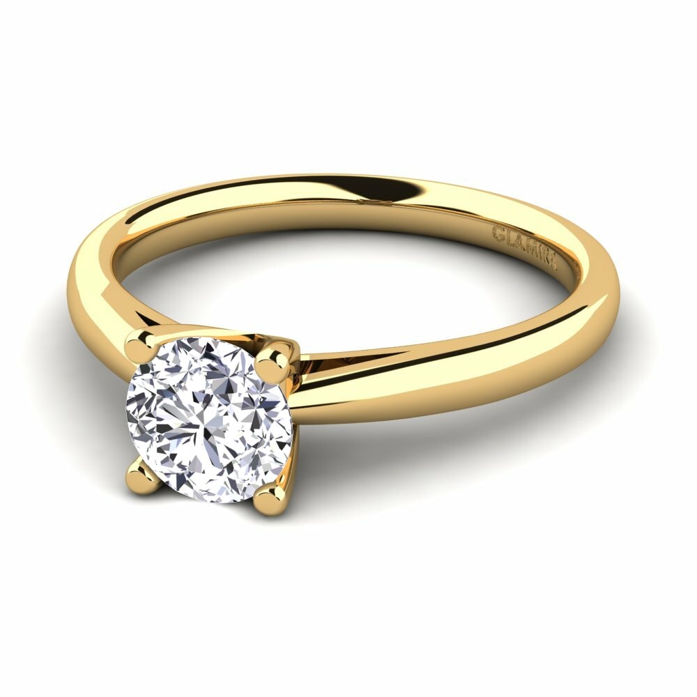 14k Yellow Gold Engagement Ring Grace 1.0 crt