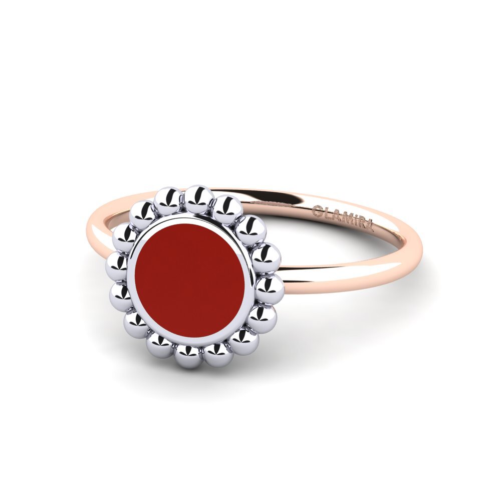 375 Rot & Weißgold Ring Gracefuly