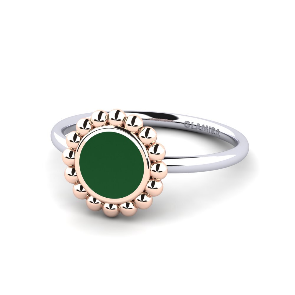 585 Weiß & Rotgold Ring Gracefuly