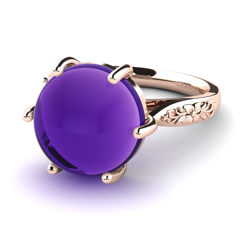 Cabochon Ametista Anel Graceland