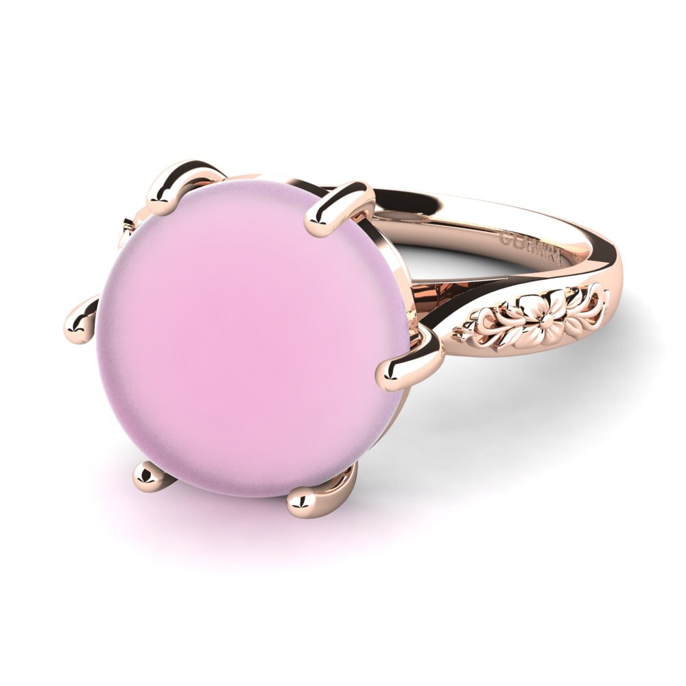 Cabochon Quartzo Rosa Anel Graceland